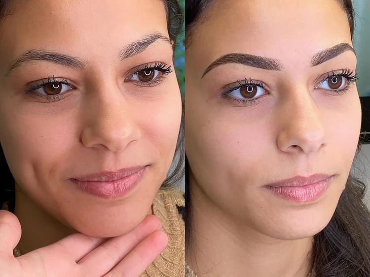 Powder brows voor en na
