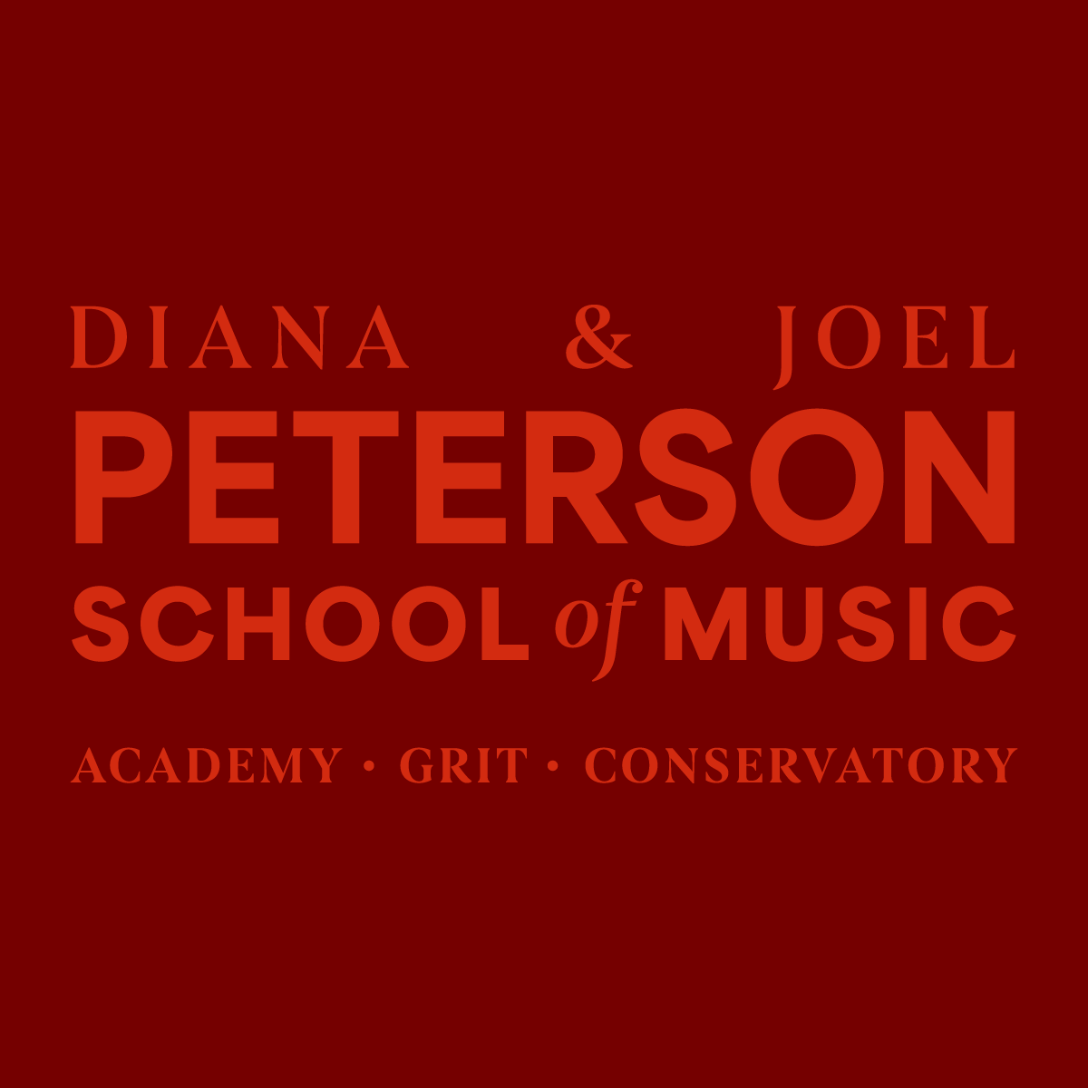 Diana and Joel Peterson School of Music logo