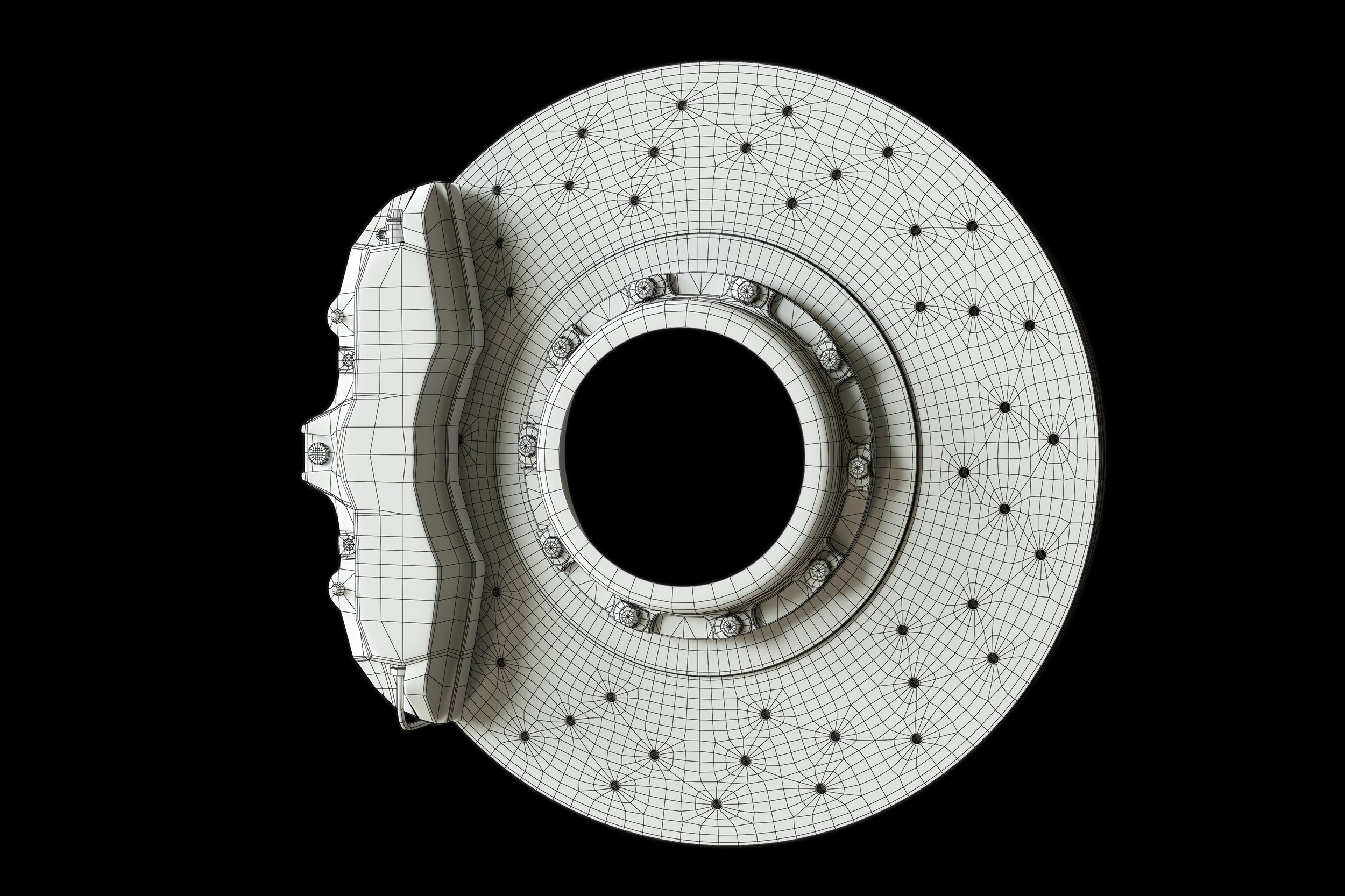 Ferrari brake system wireframe