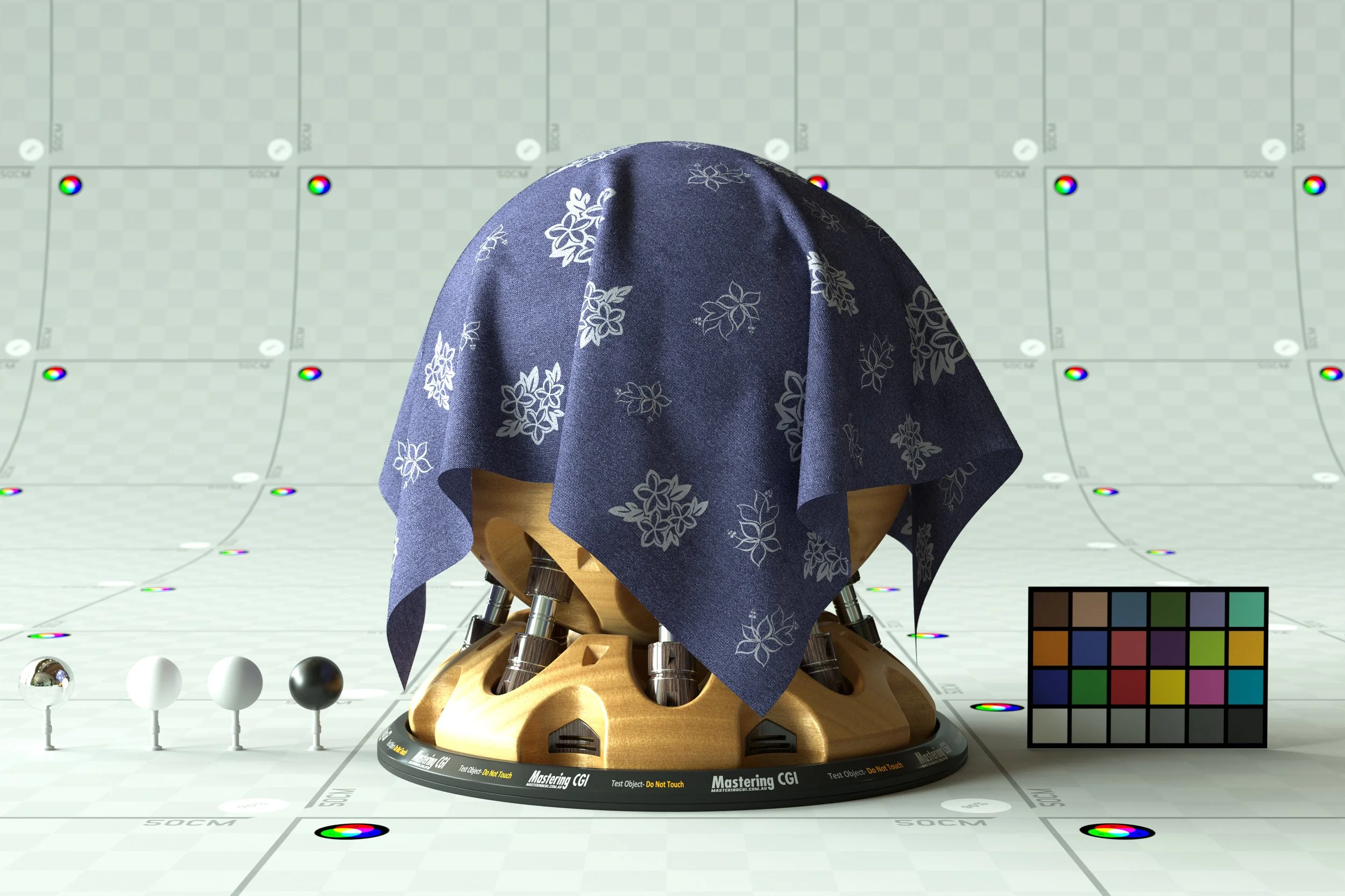 Shaderball fabric material render