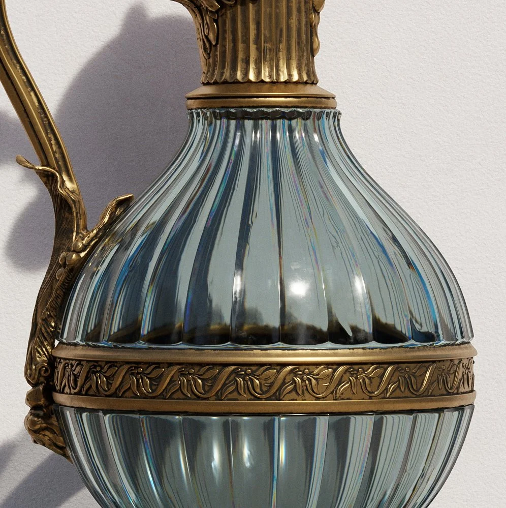 Gold water jug detail crop 3