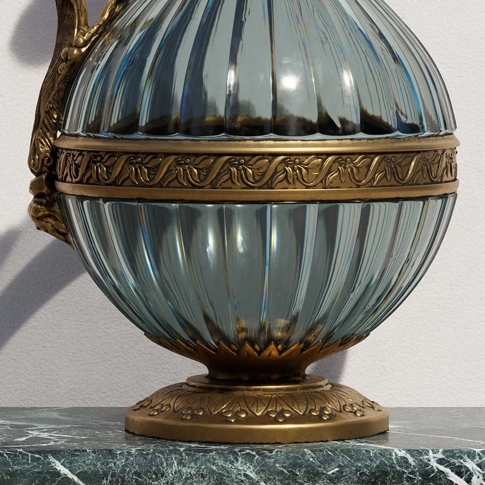 Gold water jug detail crop 2