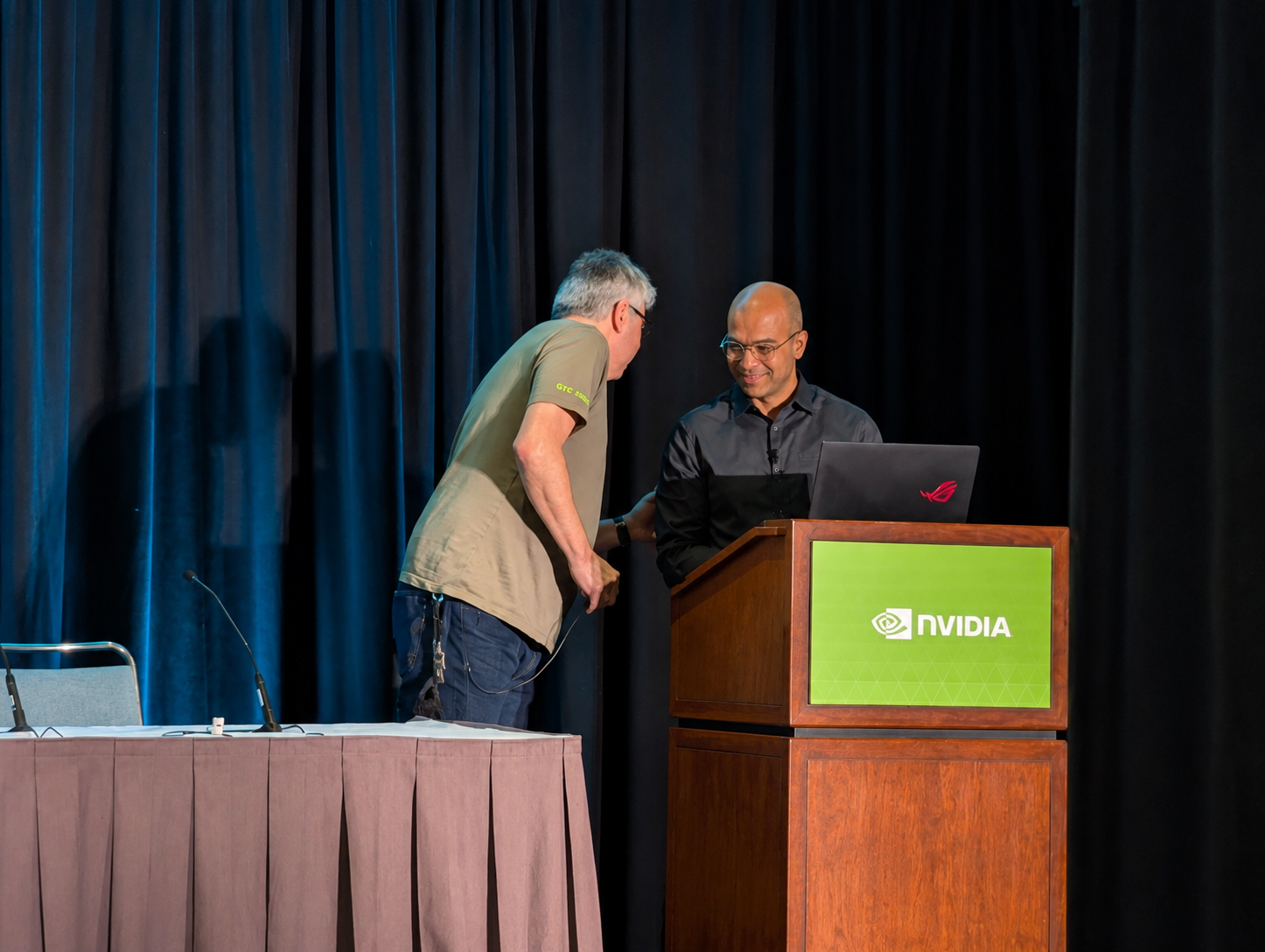 Presentation setup during NVIDIA RTX Rendering Day at SIGGRAPH 2026