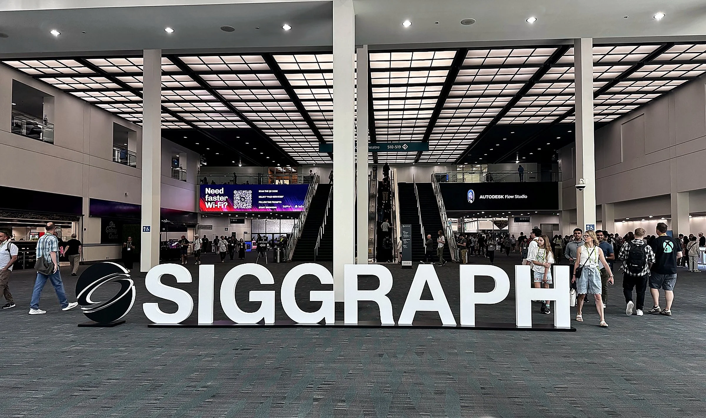 SIGGRAPH 2026 entrance inside the Los Angeles Convention Center
