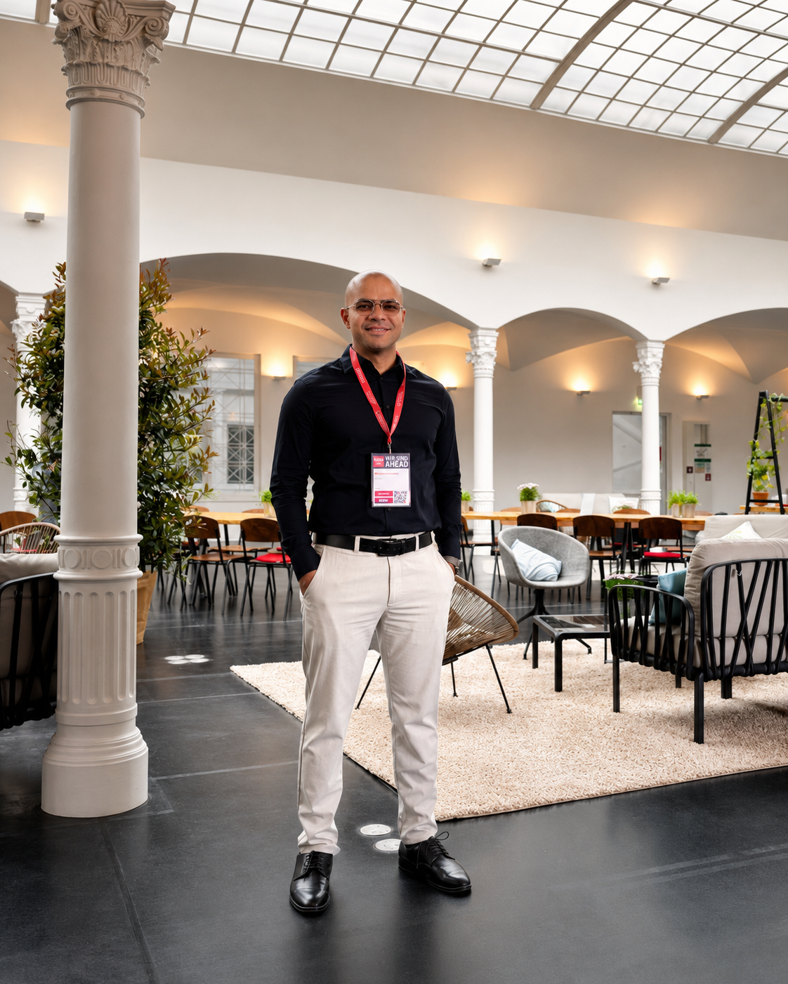 Muhammed Hamed at a professional event in Stuttgart