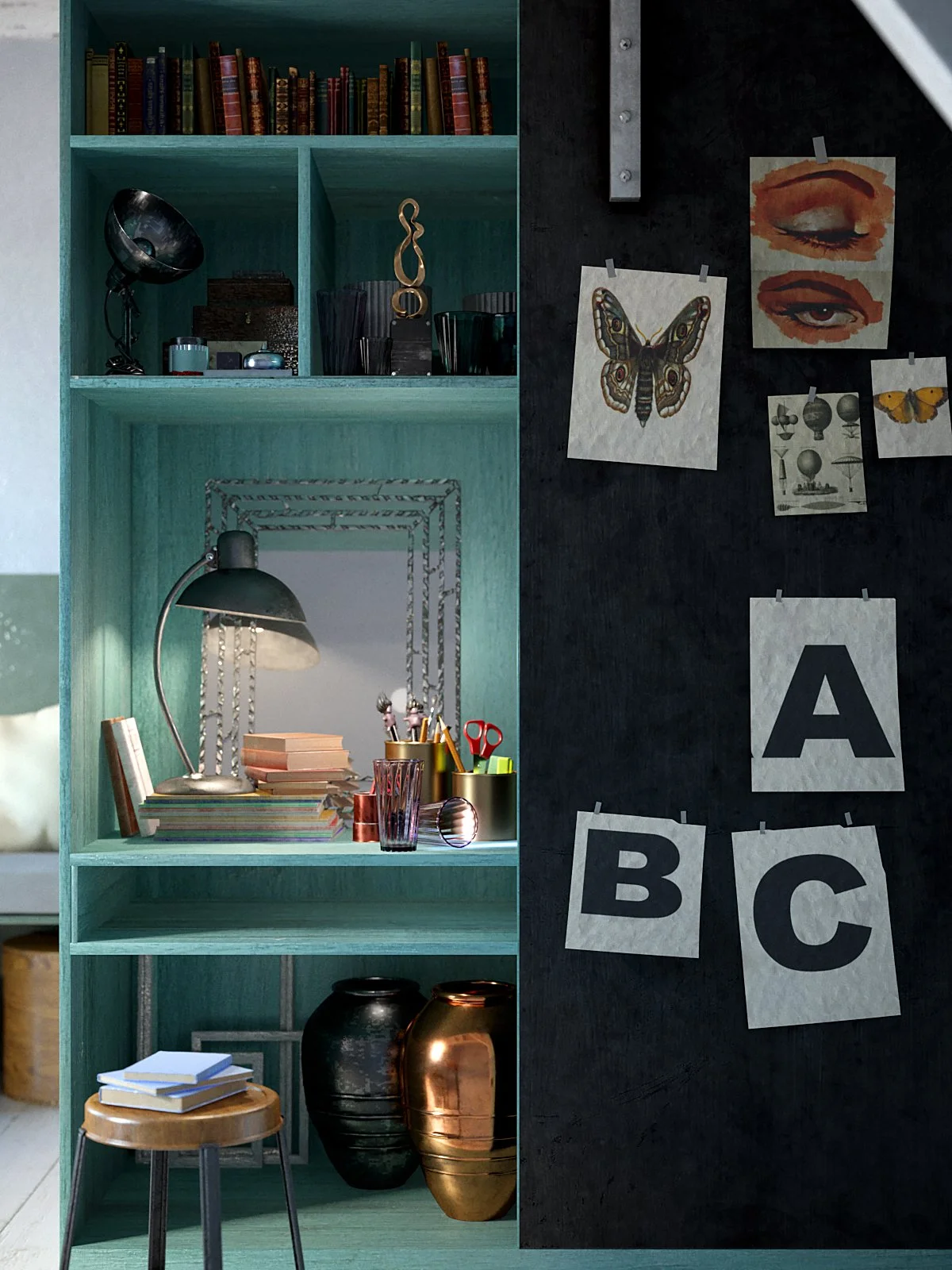 Interior render, lighting mode 02, additional view