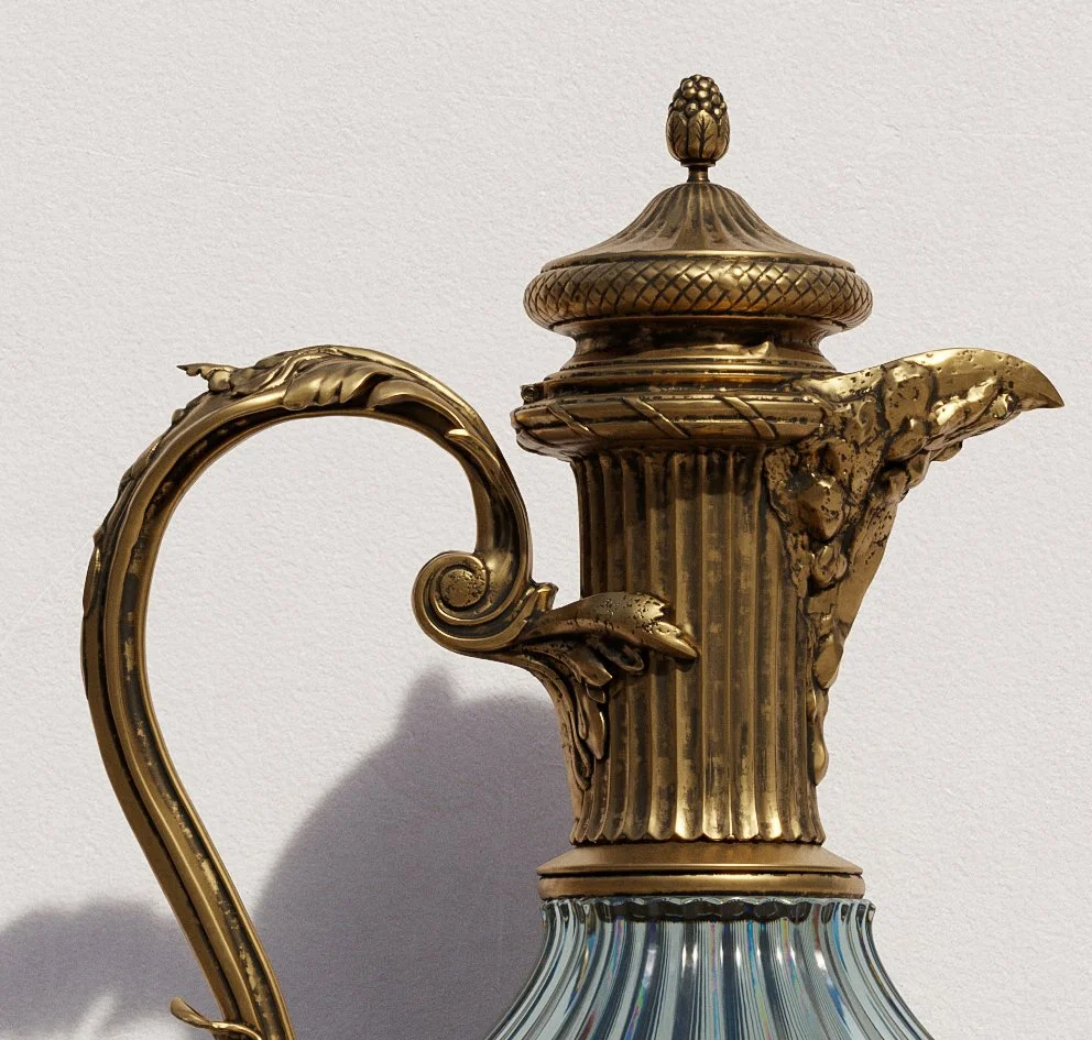 Gold water jug detail crop 1