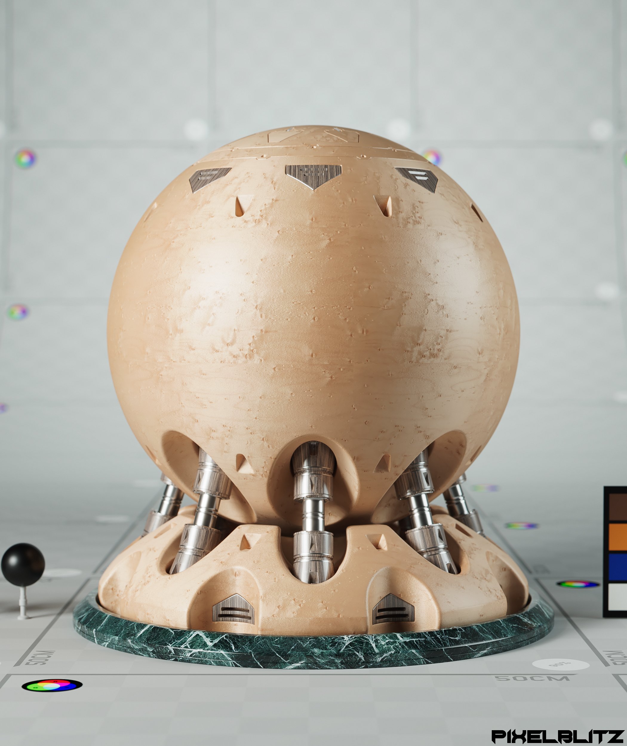 Warm Interior material study 6