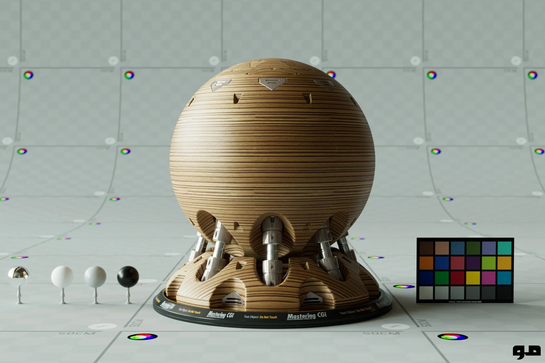 Wood material look development preview 2