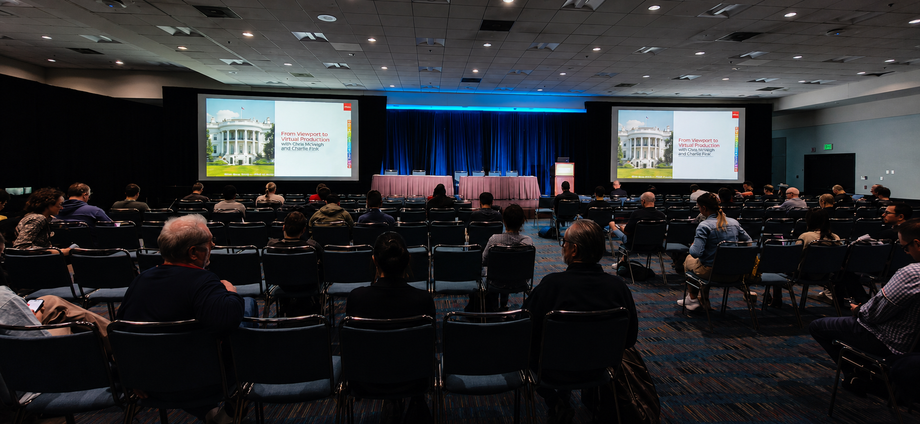 NVIDIA RTX Rendering Day presentation room at SIGGRAPH 2026