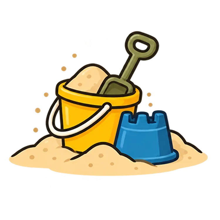 Sensory rich indoor sandbox