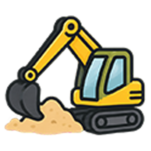 RC excavator and sandbox play