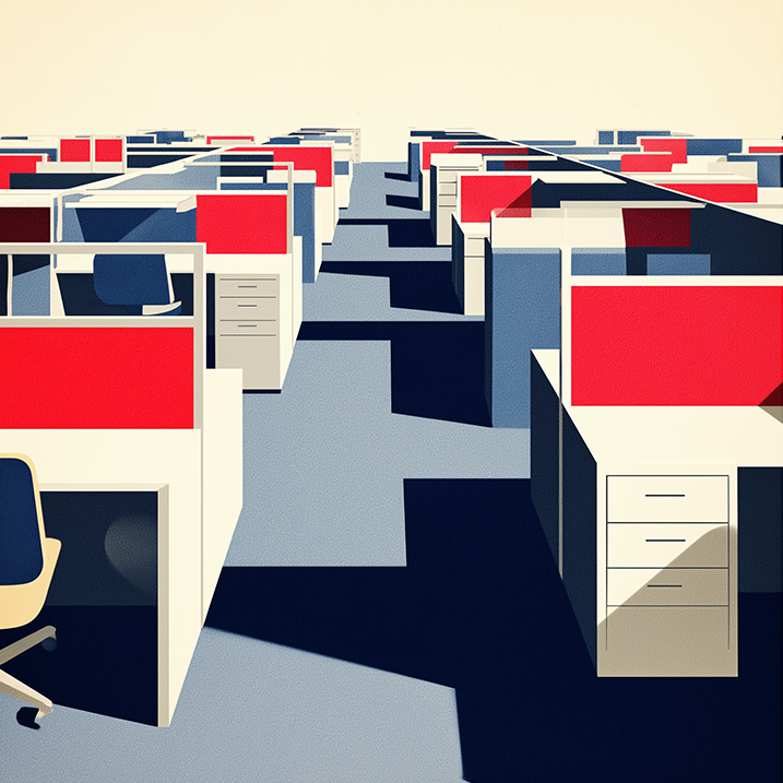 empty office cubicles