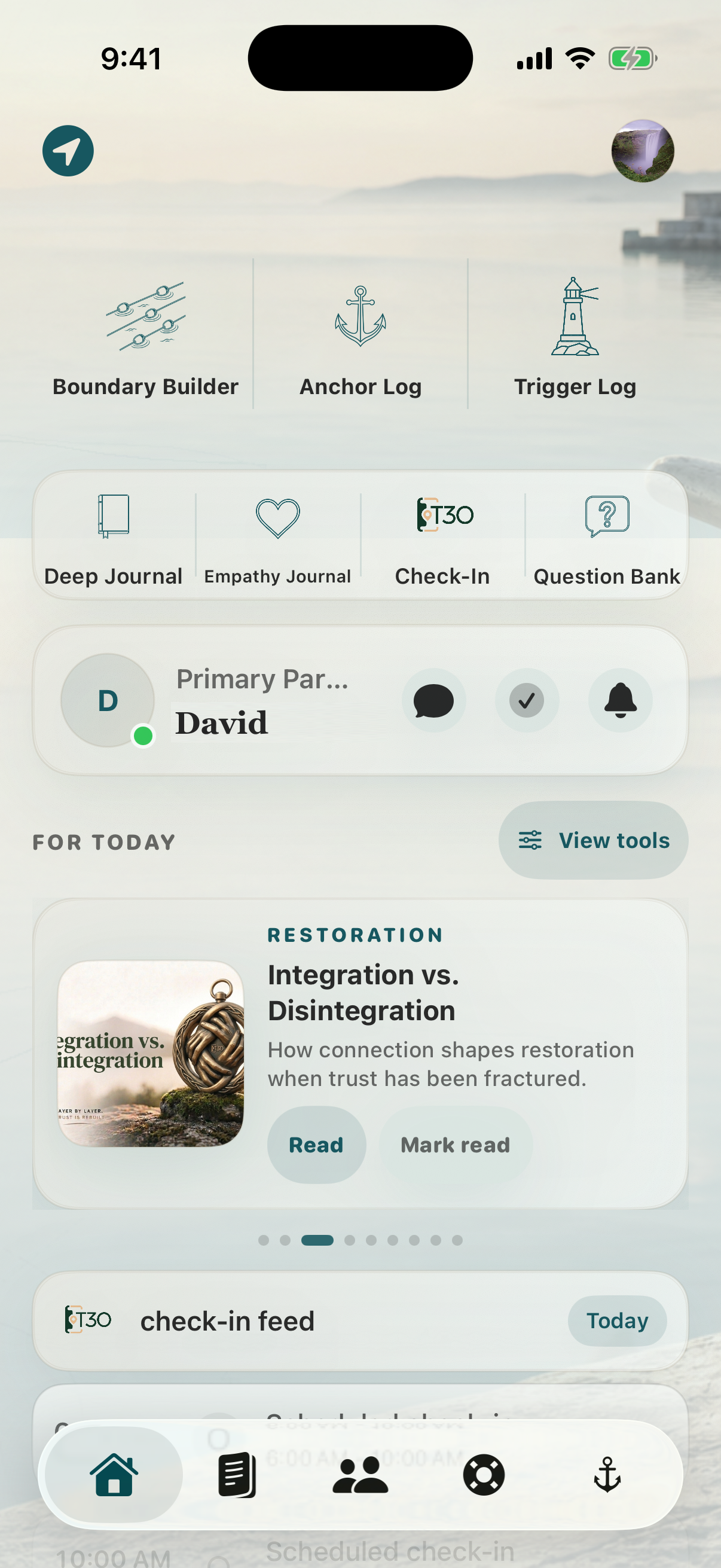Anchored journal tools in the Anchored theme