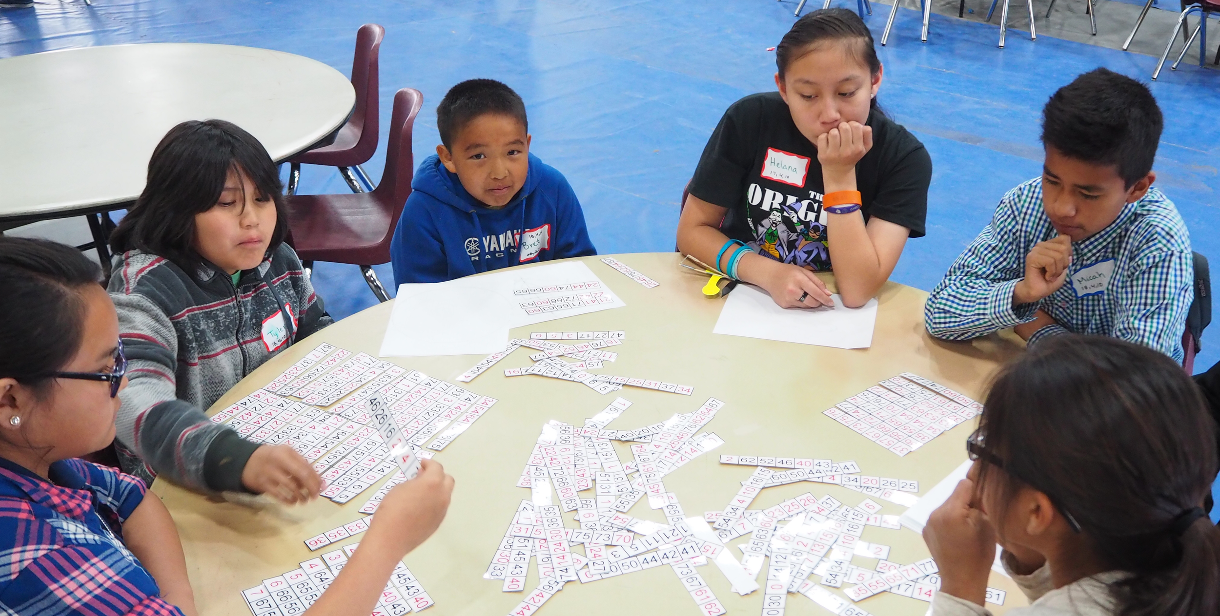 Students playing Liars Bingo