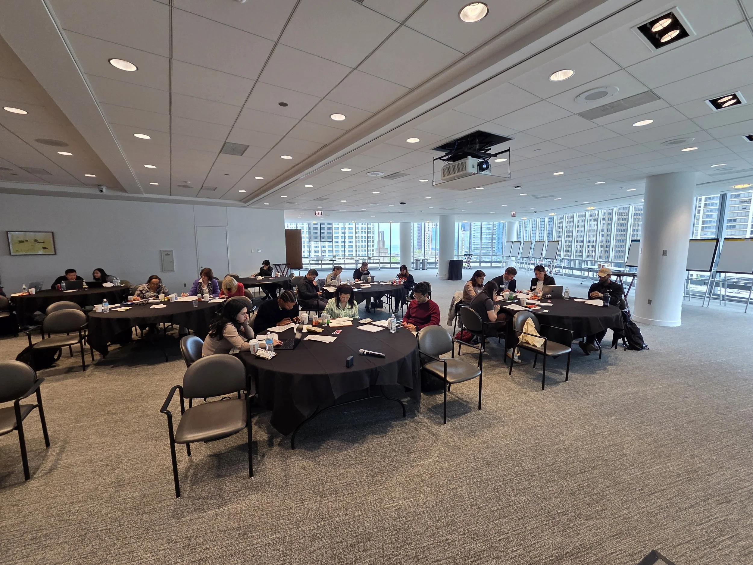 Students working through the Future Career Toolkit at Chicago Booth