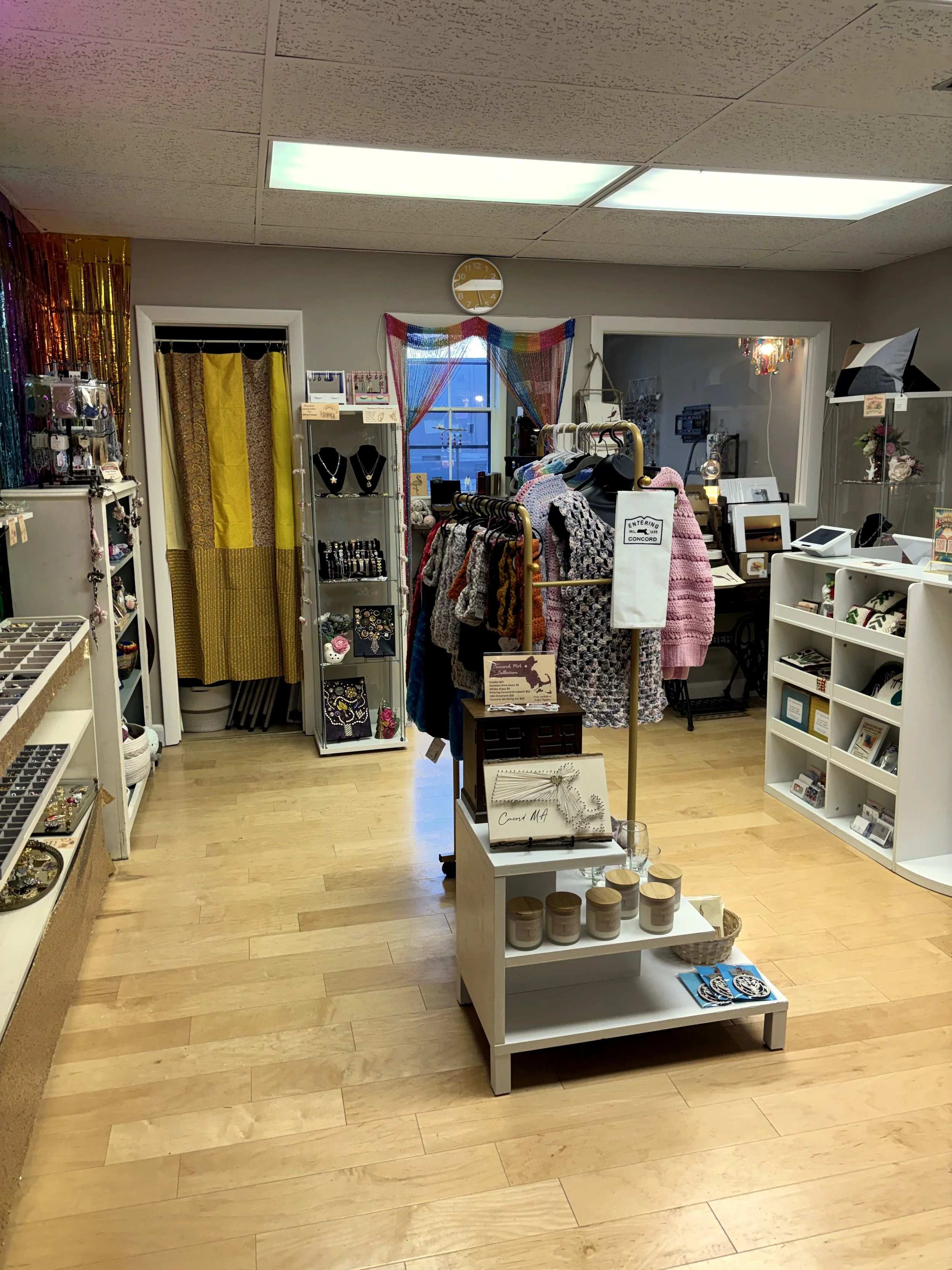 Inside Crafted Together, the bead and charm bar in Concord, MA