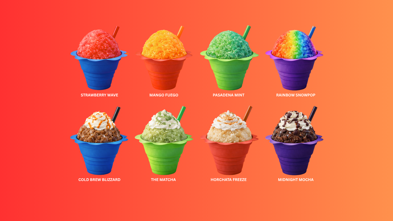 Cali Snow Club premium rainbow shaved ice