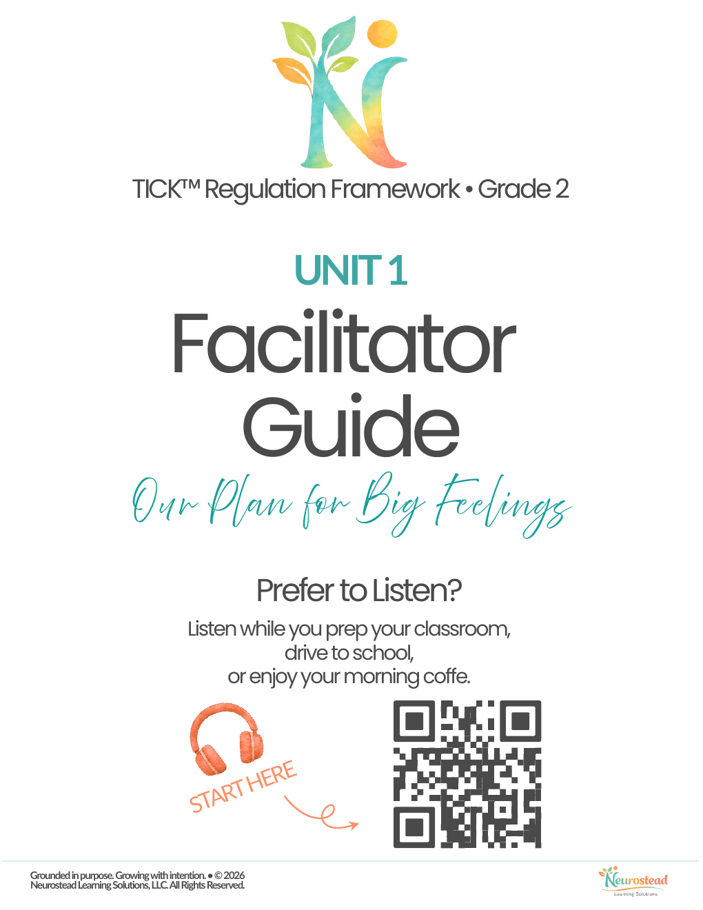 TICK Grade 2 Unit 1 facilitator guide cover