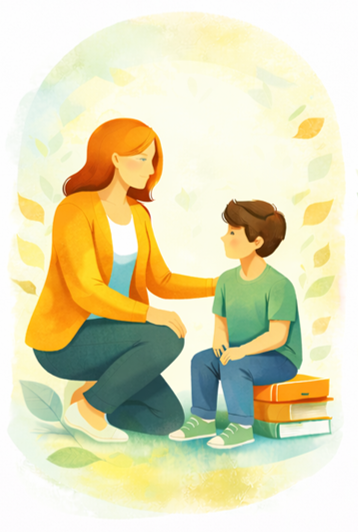 Neurostead Learning Solutions watercolor regulation support illustration