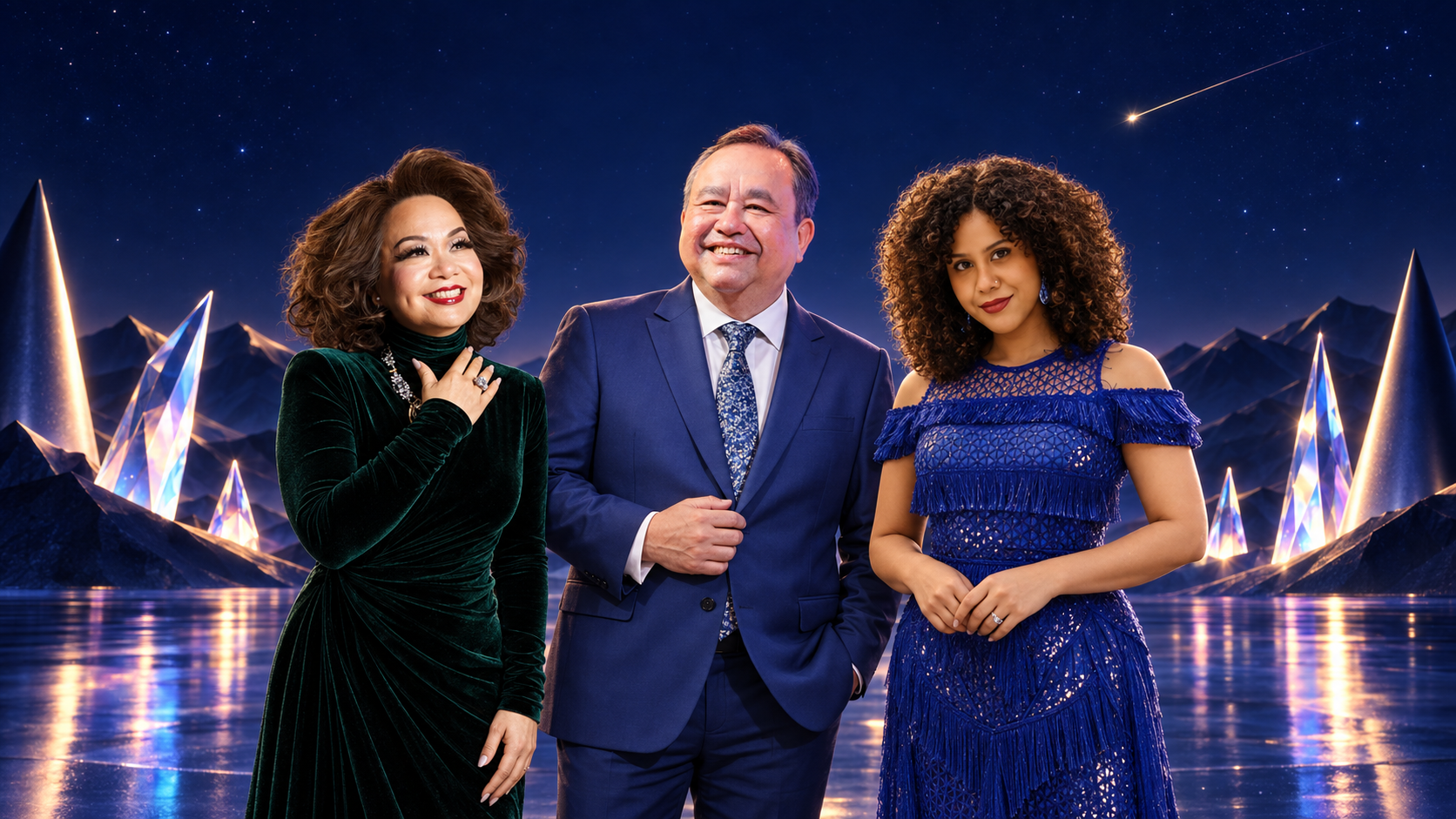 Teresa Carpio, Jeremy Monteiro and Maya Raisha