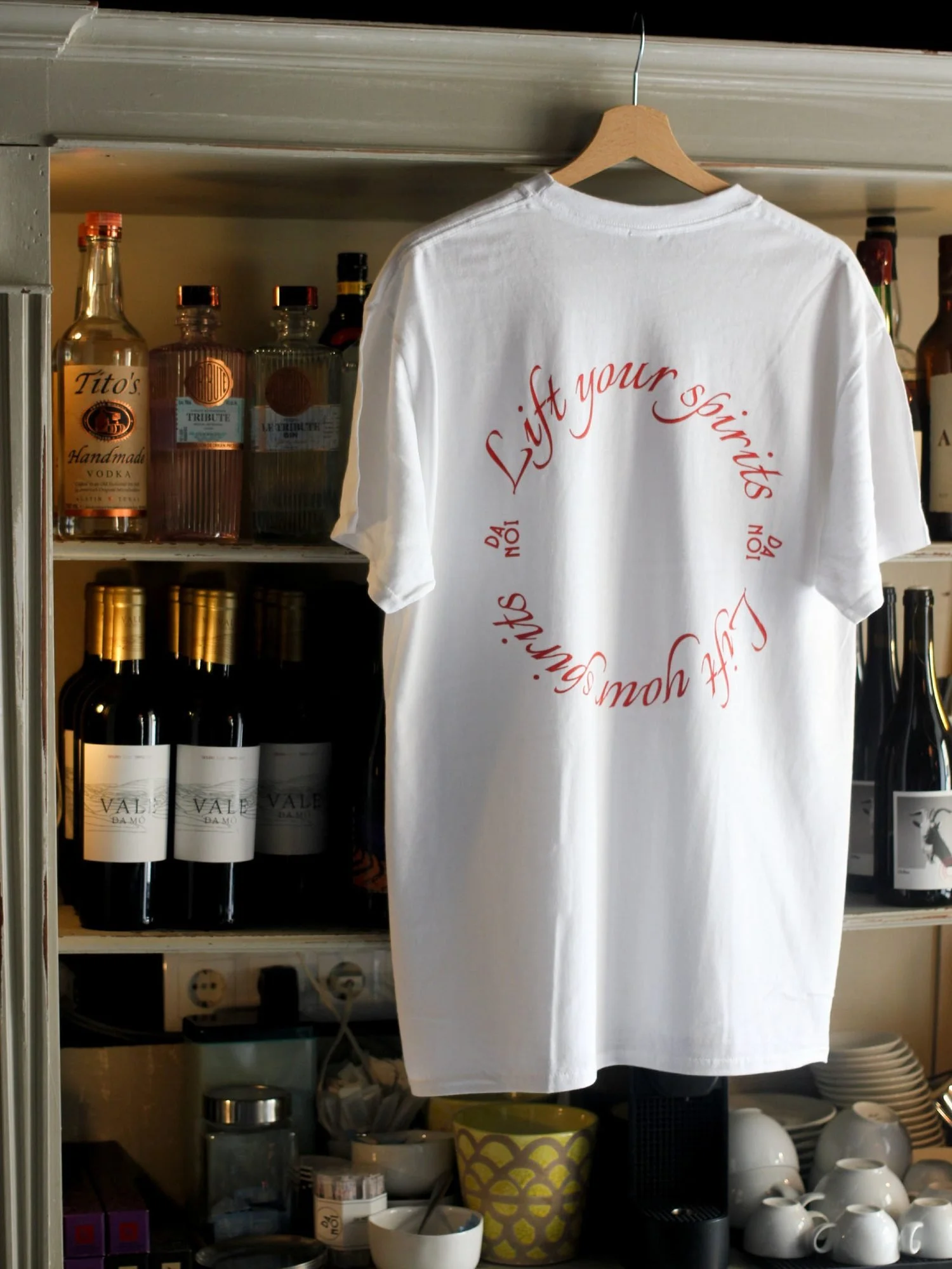 Da Noi restaurant tshirt merch lift your spirits