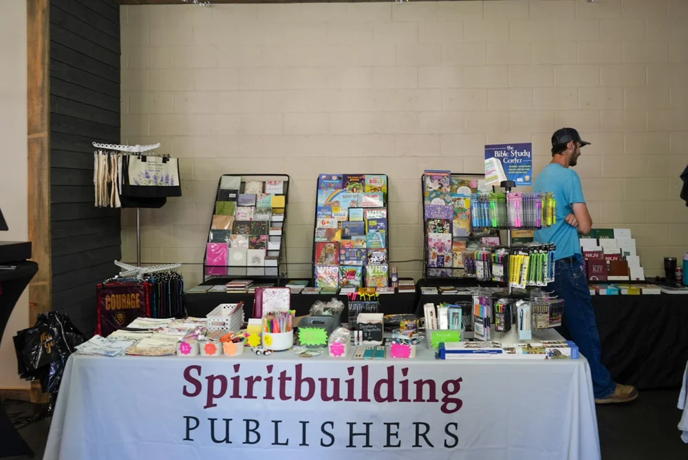A pop-up shop booth at Local Vendors Day