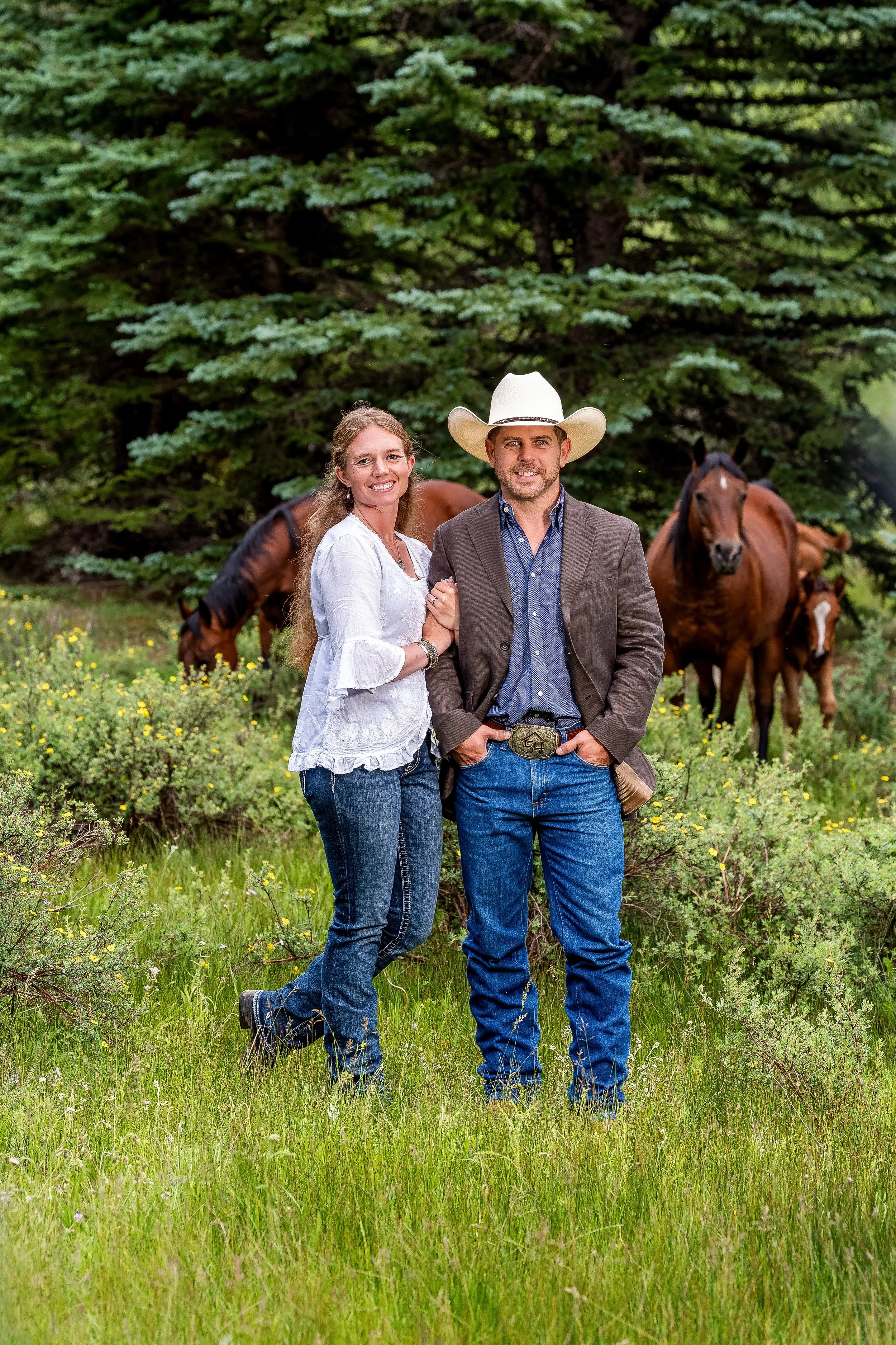 Engagement photography southern Colorado sunset flash