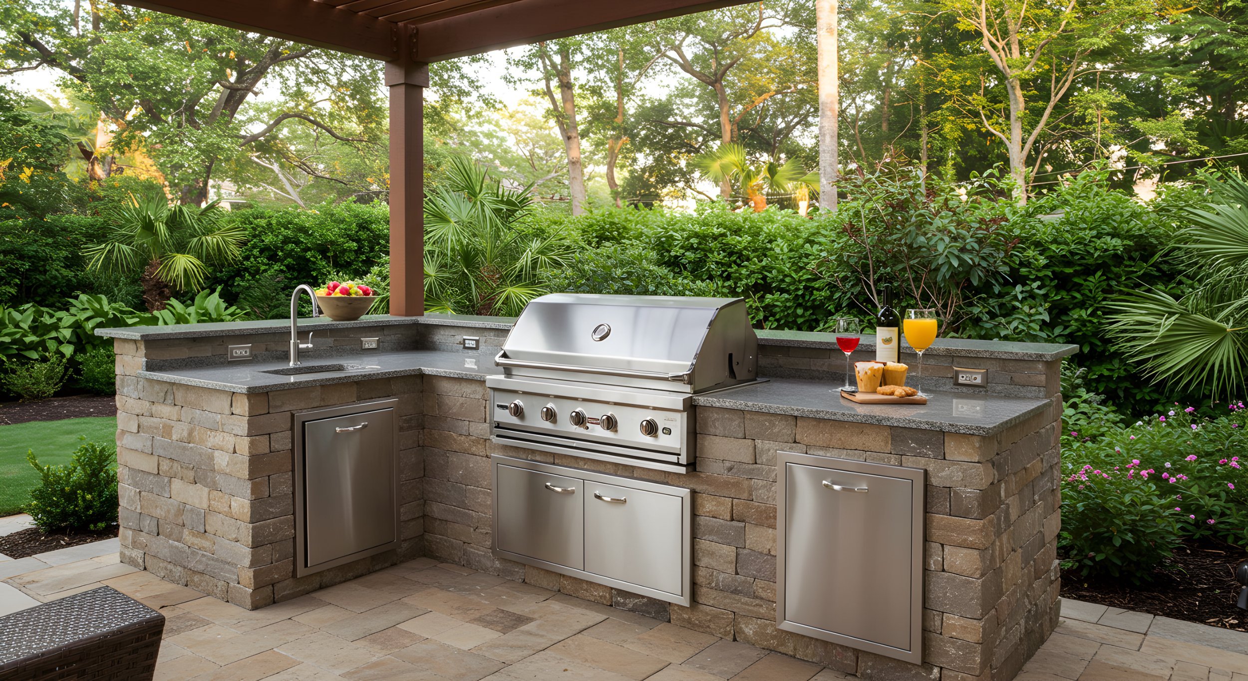 Custom pool built by Outdoor Solutions