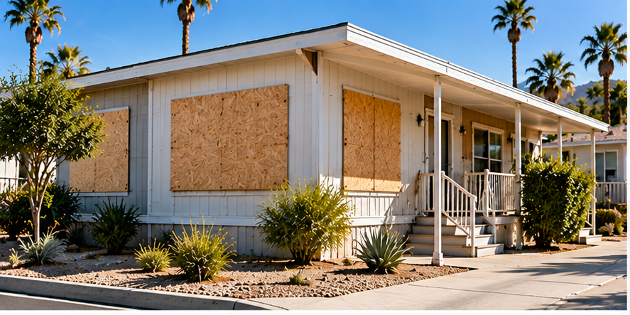 Vacant mobile home