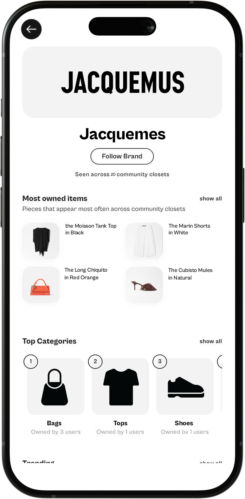 Brand pages