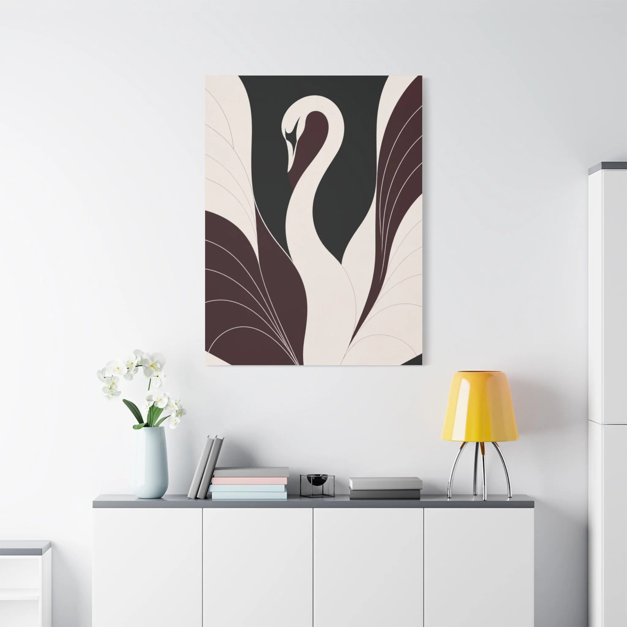 Wall art displayed in a modern room