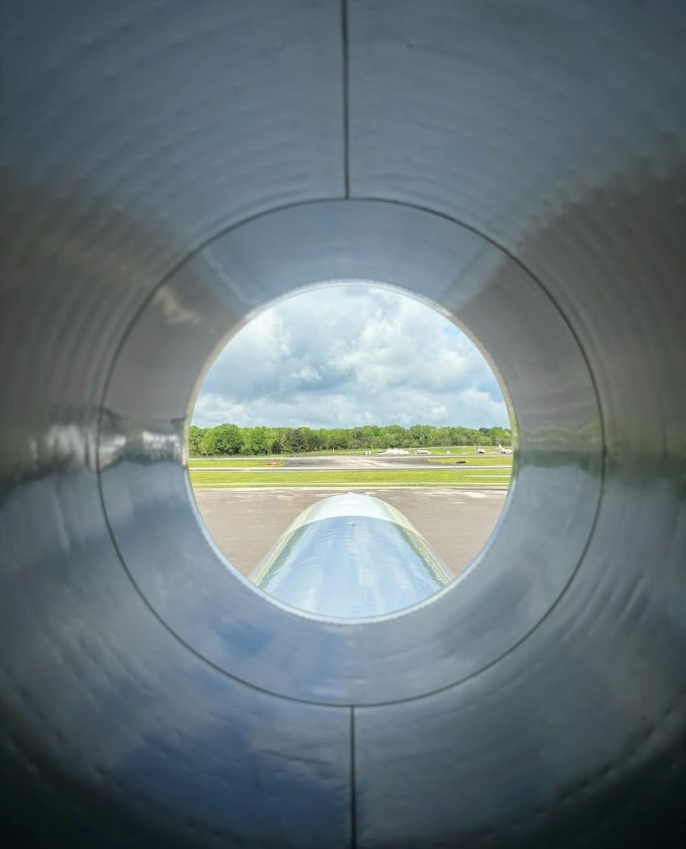 View through a polished engine inlet