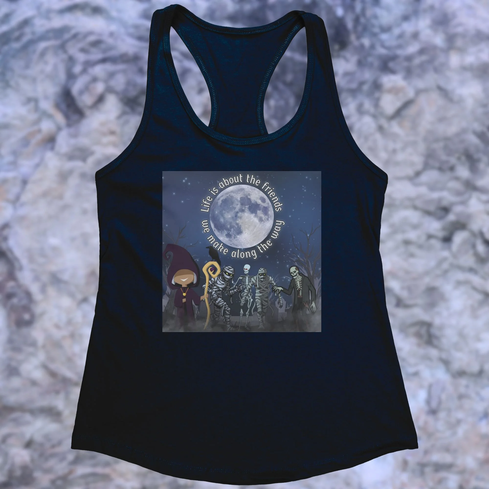 Making Friends Midnight Navy Women's Racerback