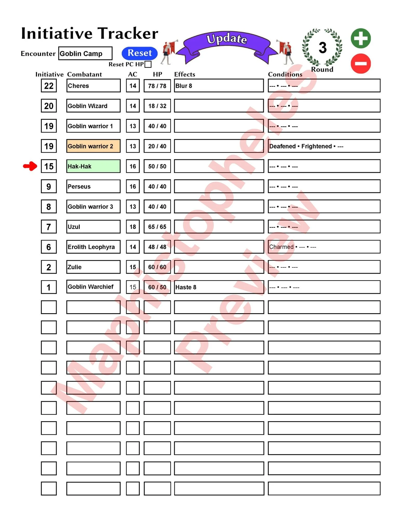 Initiative Tracker