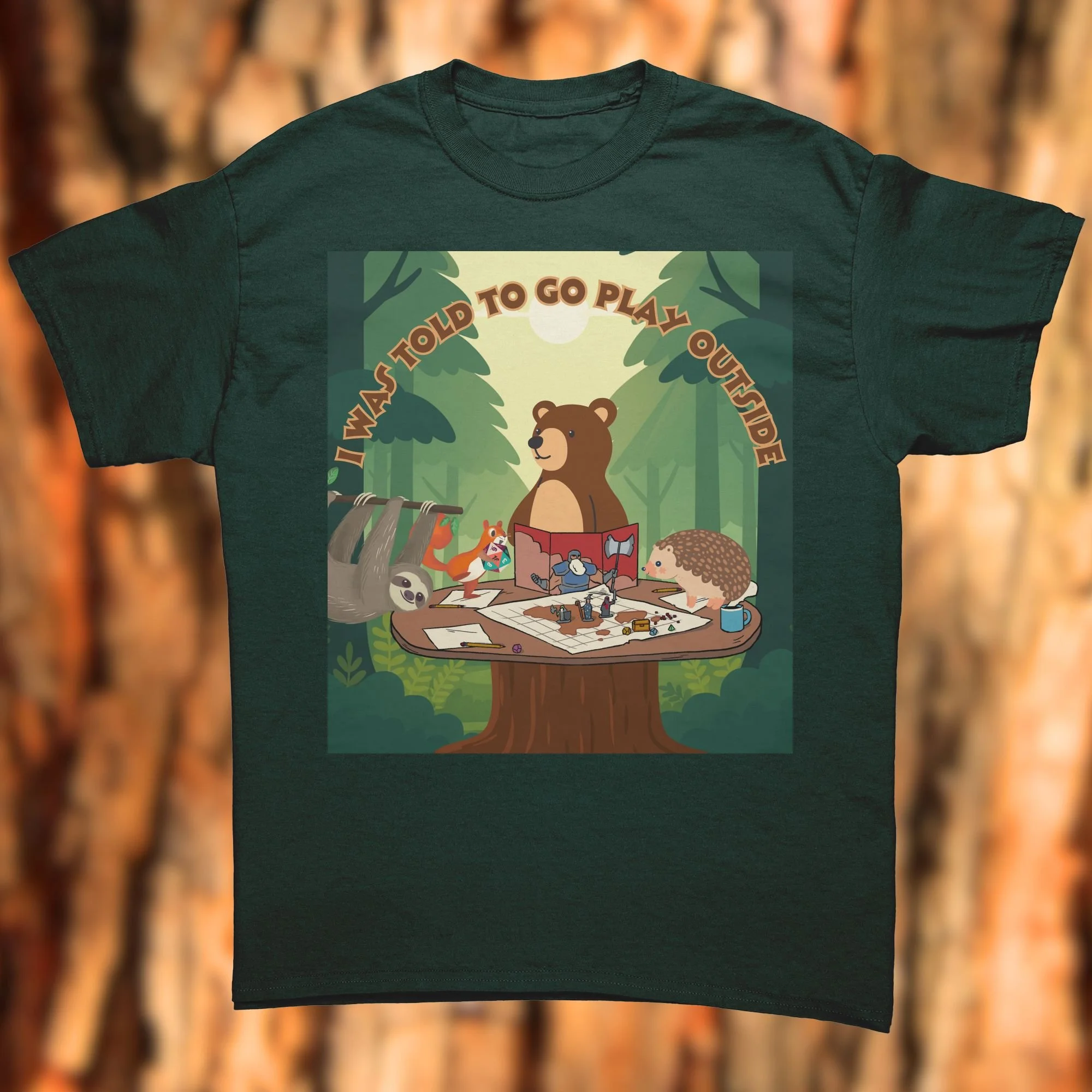 Play Outside Forest Green Shirt