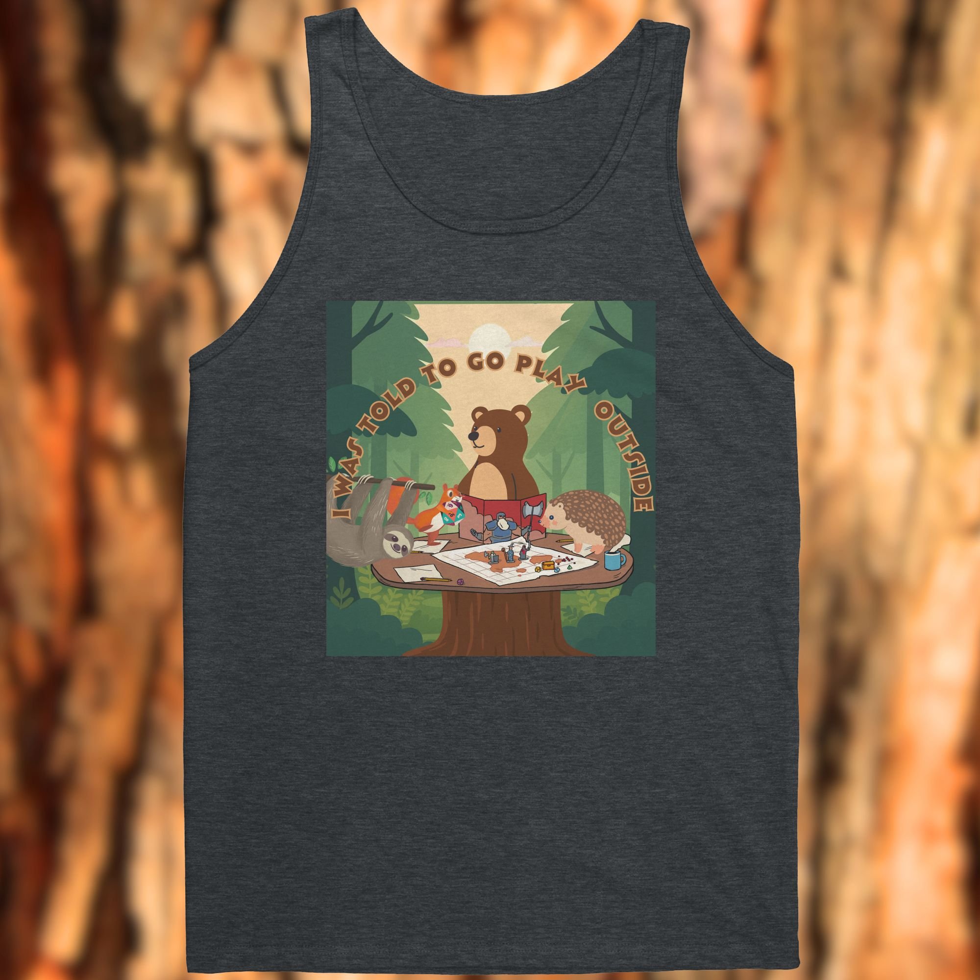 Play Outside Women's Dark Heather Unisex Tank