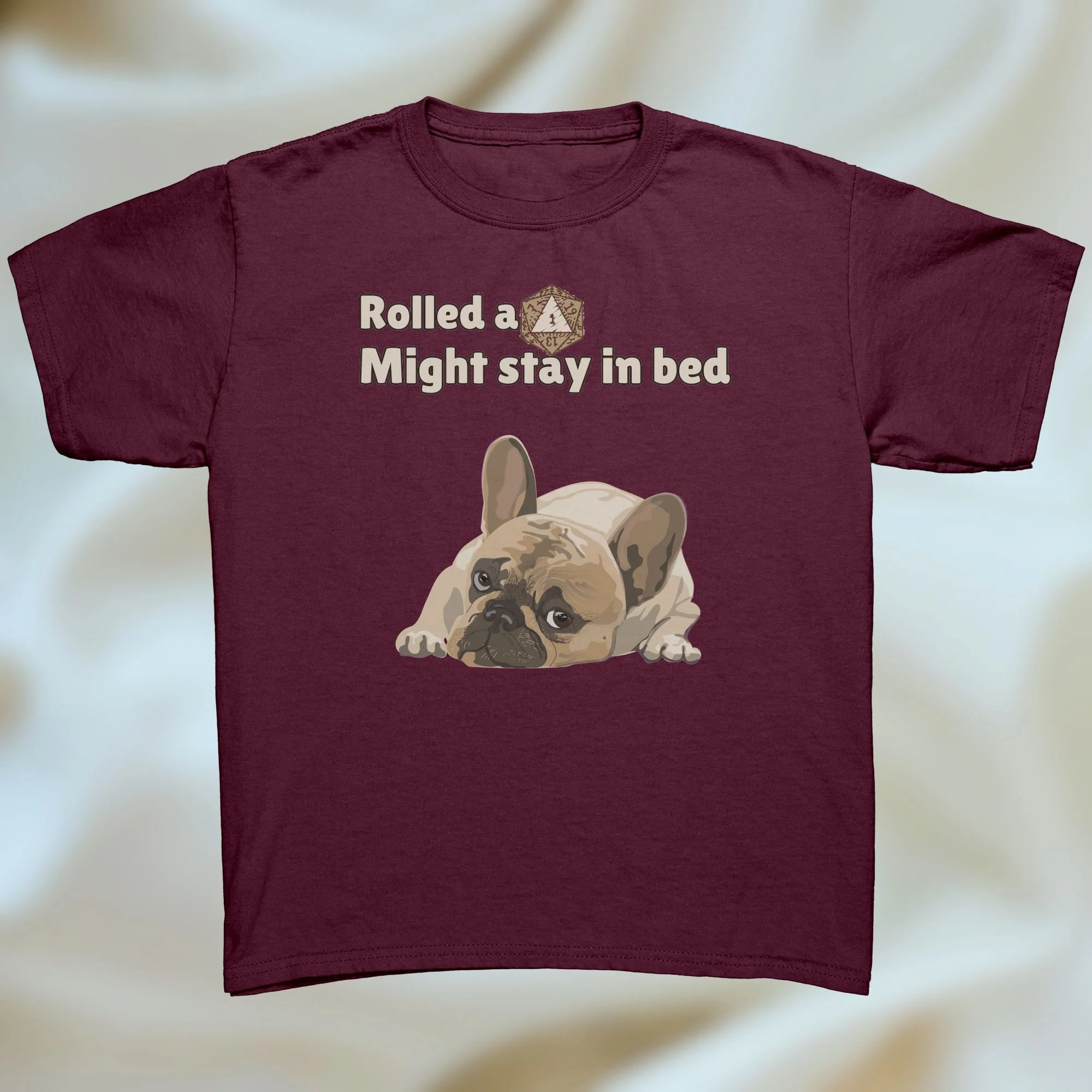Stay in Bed Youth Maroon Shirt
