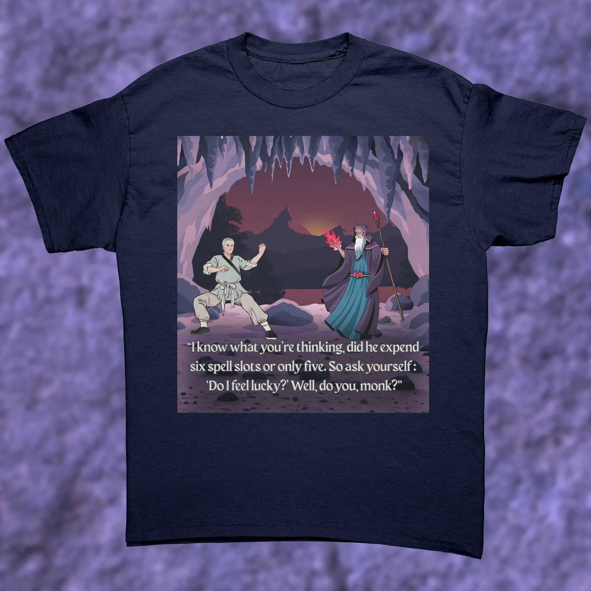 Spell Slot Showdown Unisex Navy Shirt