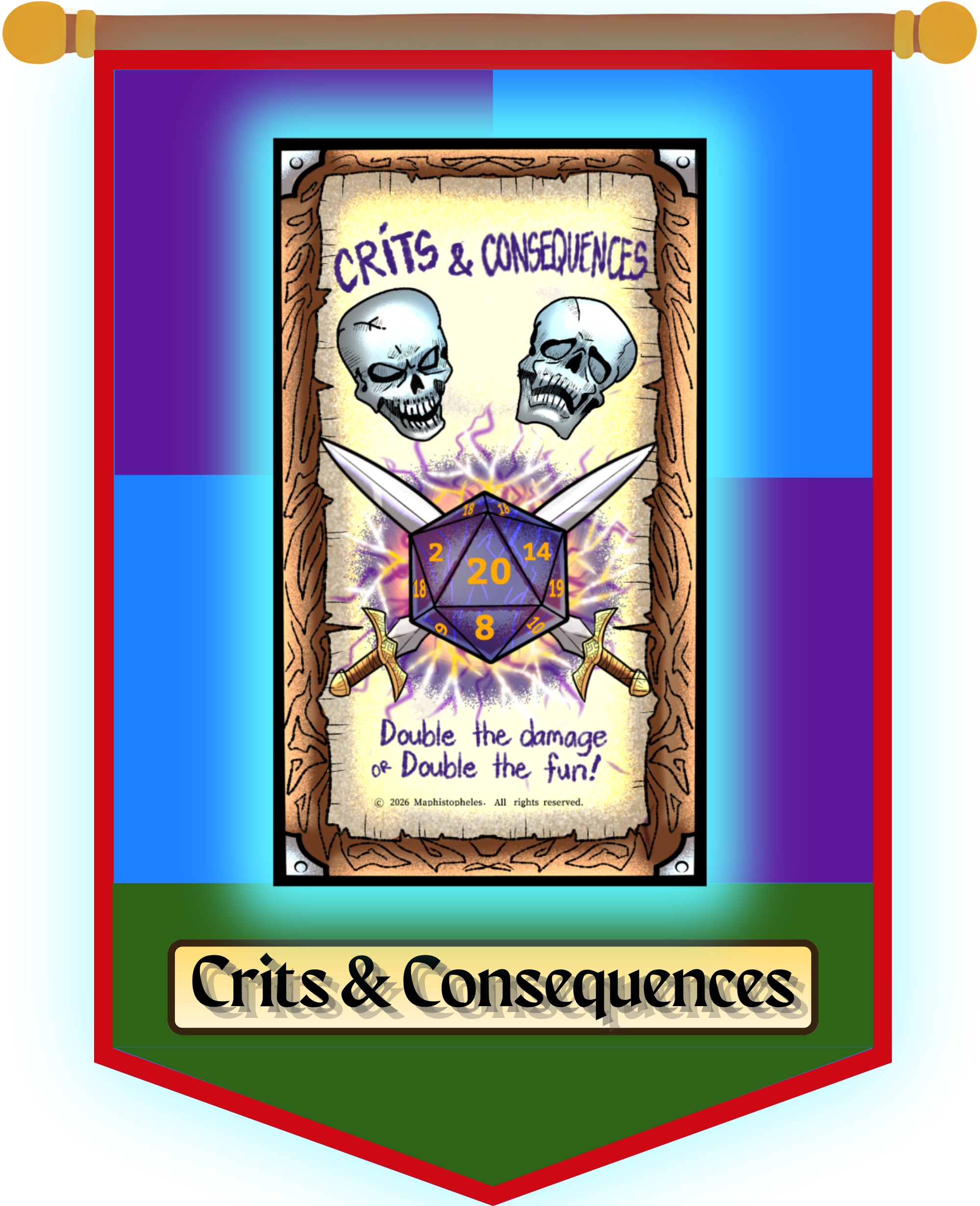 Crits and Consequences button hover over glow