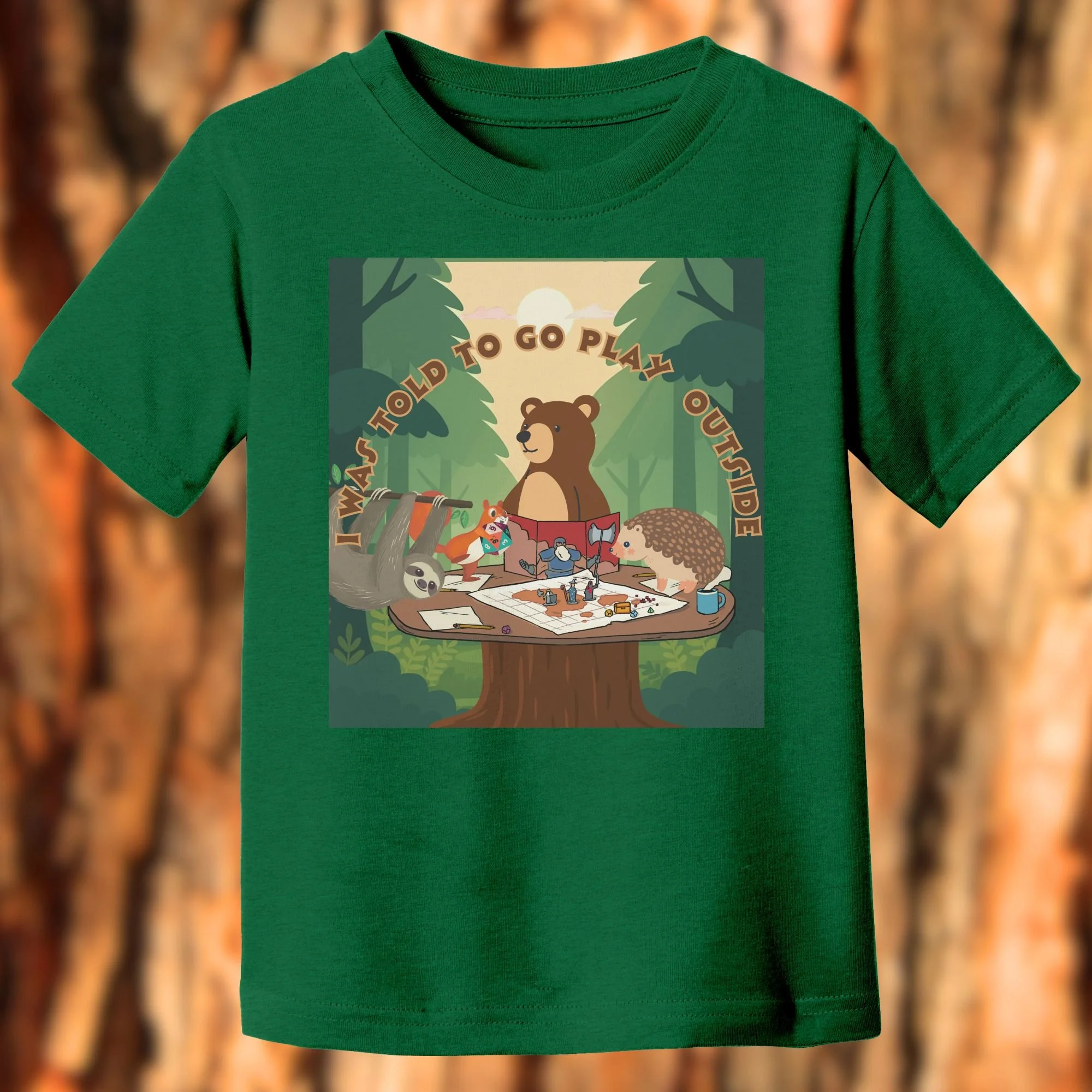 Play Outside Toddler Kelly Green Shirt