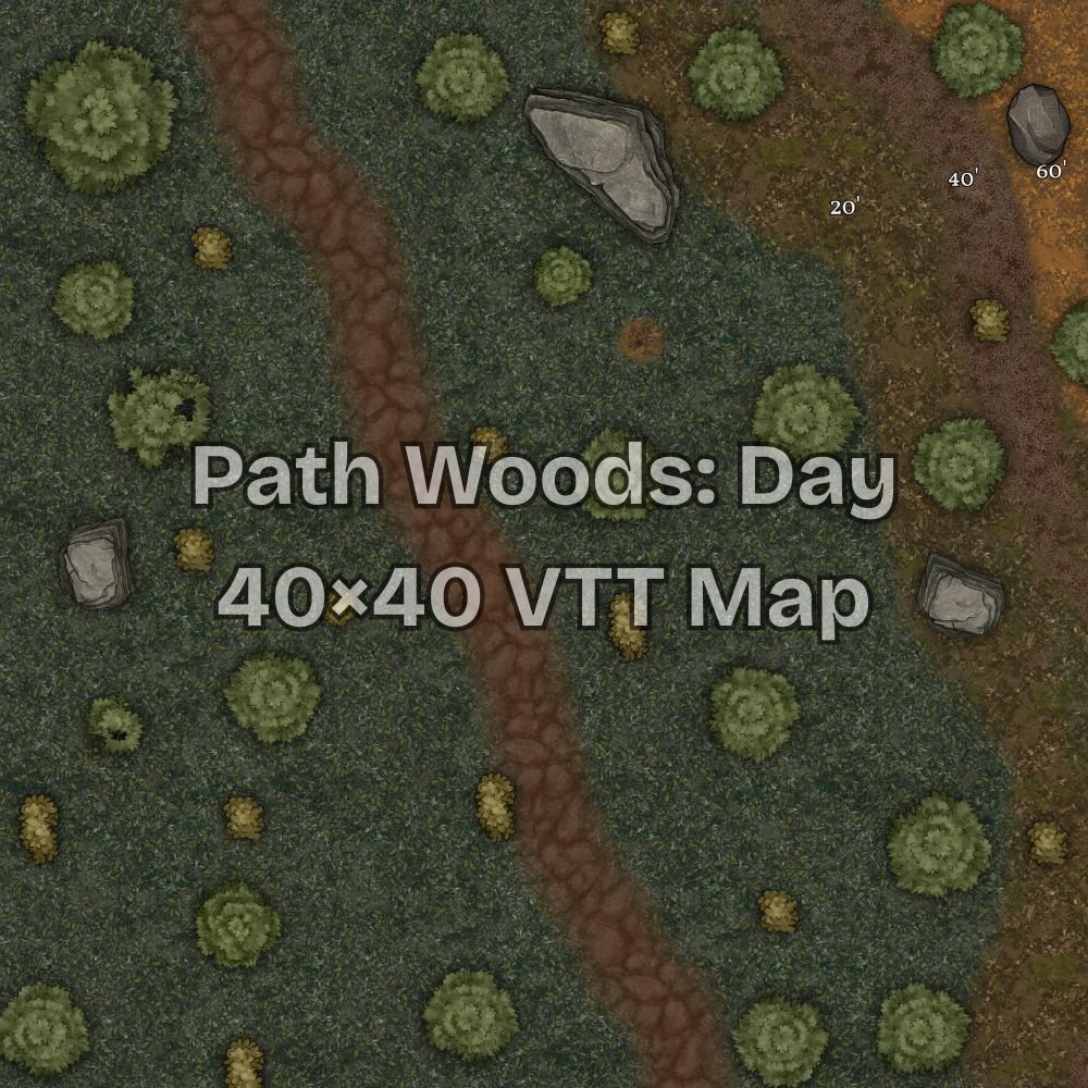 Free Map - of a road through light woods