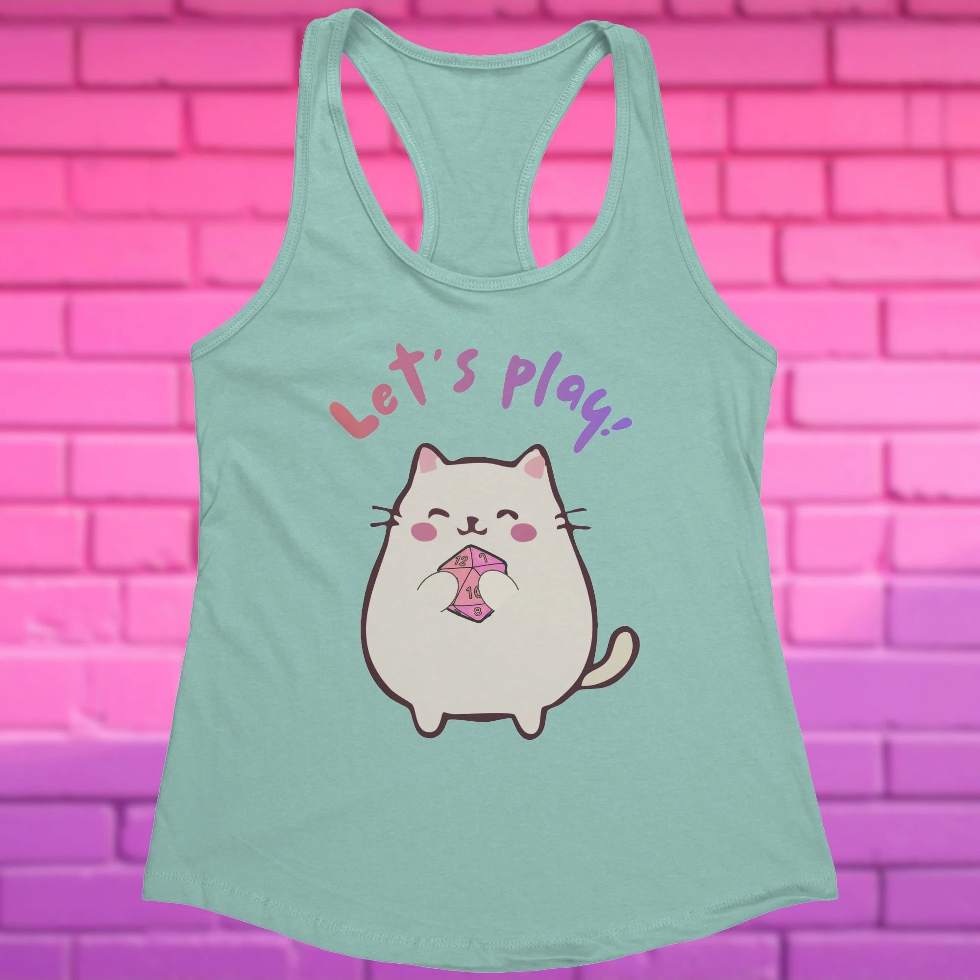 Let's Play Mint Women's Racerback