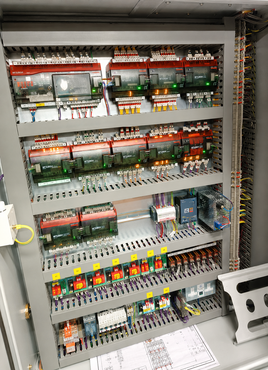 Electrical distribution board inspected during a Salvis M&E condition survey