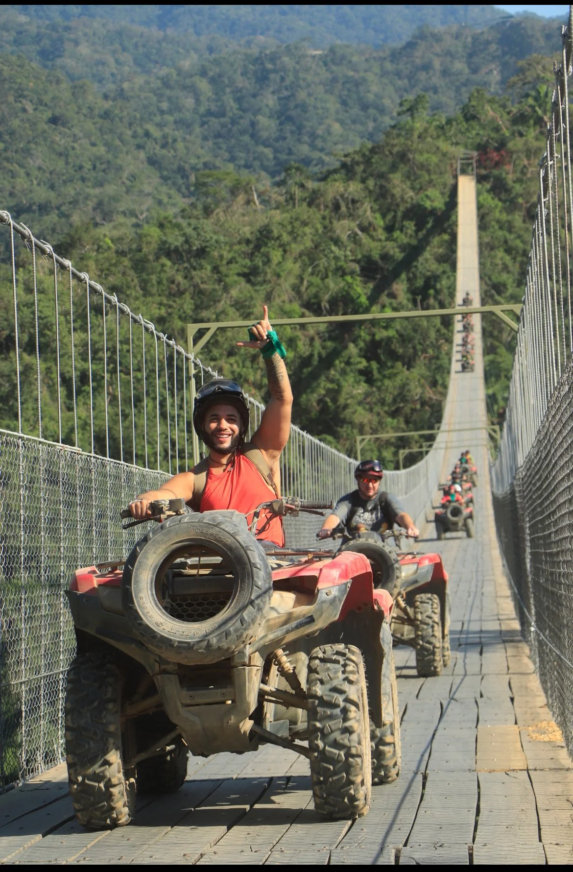 Jonathan Morales at the Jorullo Bridge in Puerto Vallarta, Mexico
