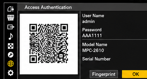 Sony BURANO Access Authentication