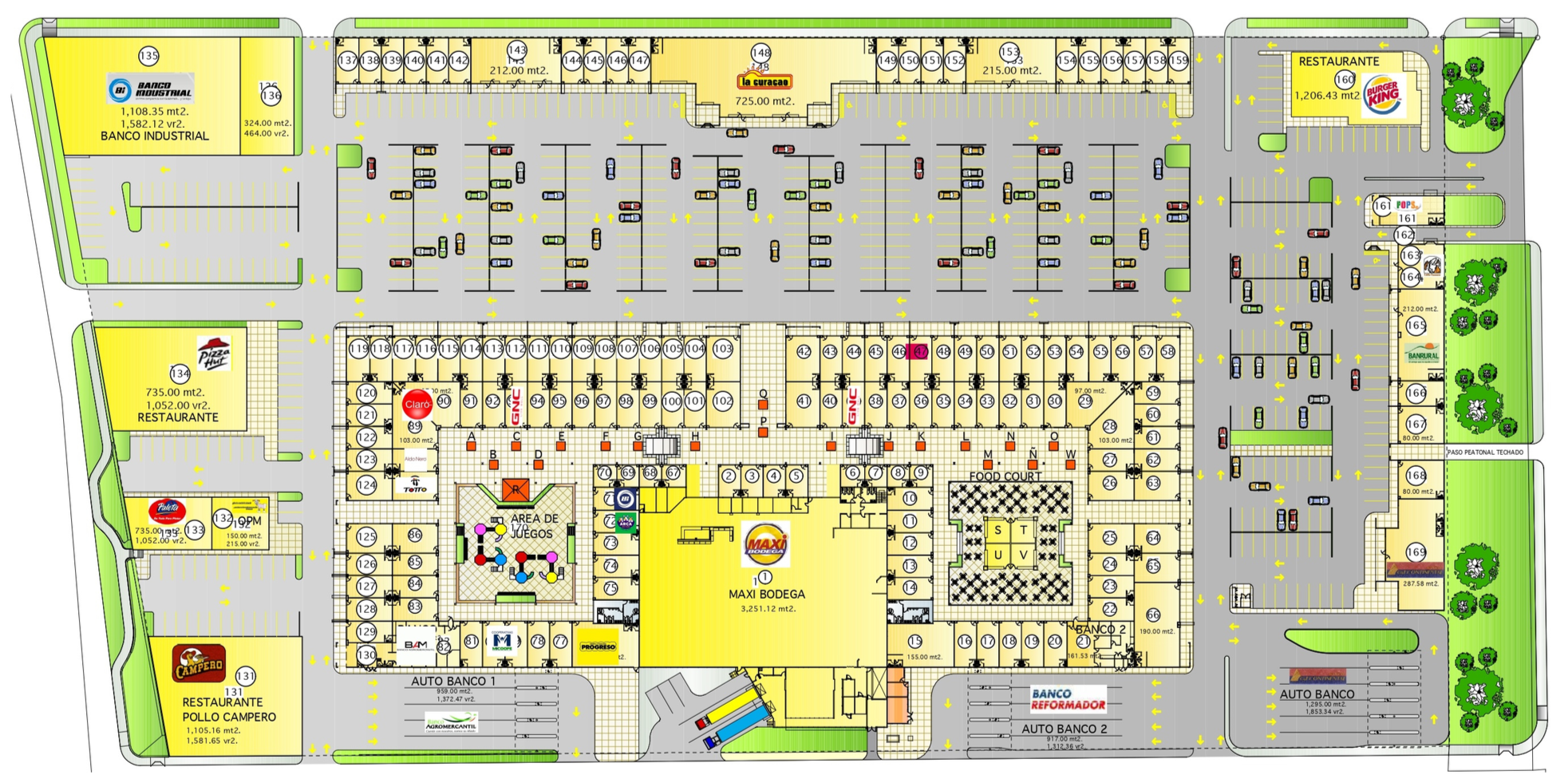 Mapa Plaza Atanasio Tzul - Plano del centro comercial