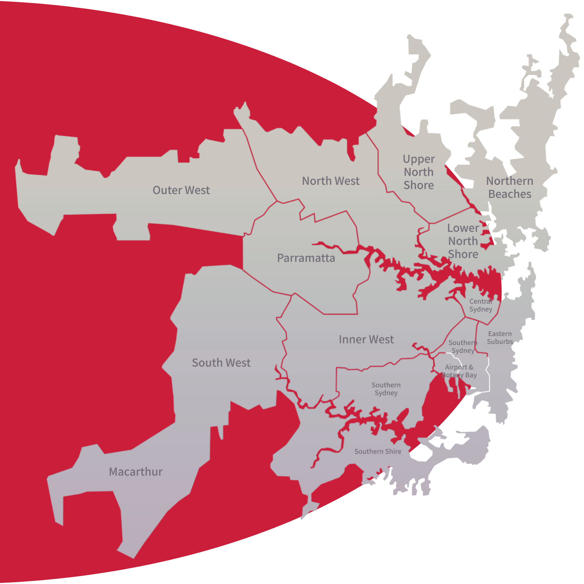 Greater Western Sydney coverage area