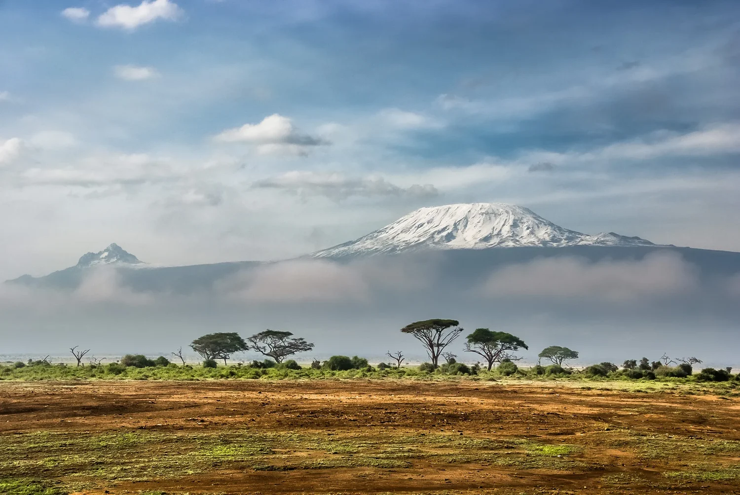 Kilimanjaro seen across the warm plains of Amboseli. Contextual photograph for a future ambition, not Chris’s expedition archive.