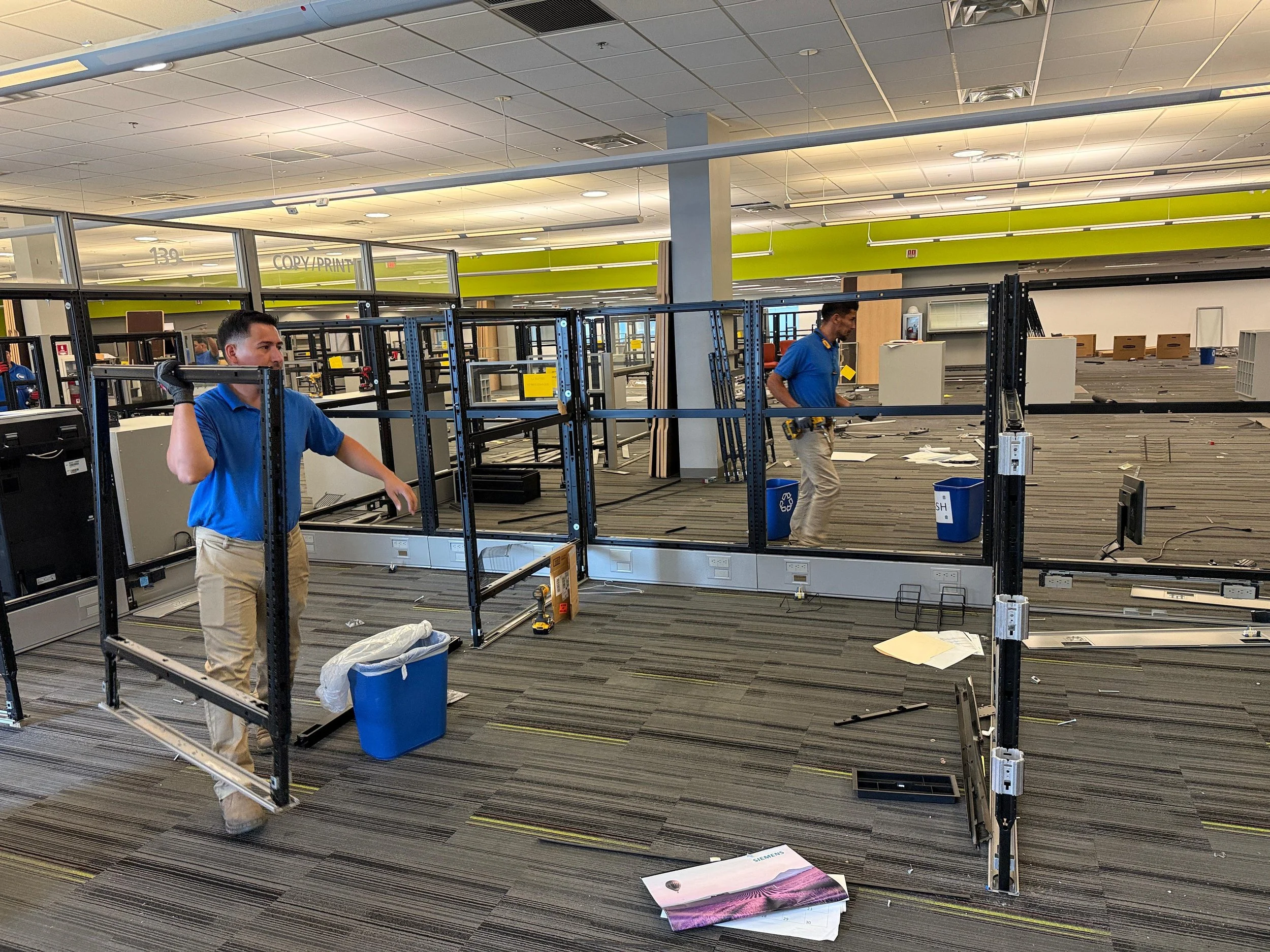 USSI office decommissioning and furniture removal project in the DMV region